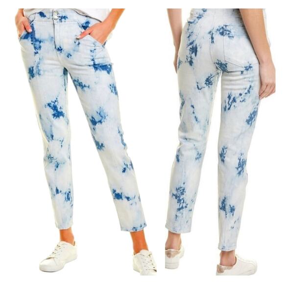 Veronica Beard Khaille Tie Dye High Rise Straight Leg Crop Jeans Size 25 NWT - Picture 12 of 14